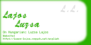 lajos luzsa business card